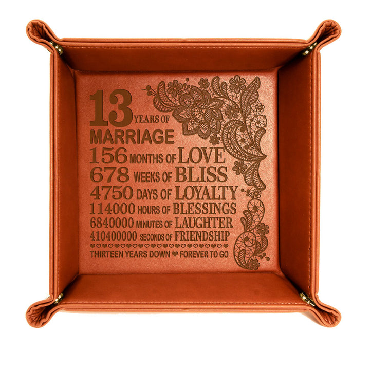 13th Anniversary Leather Tray