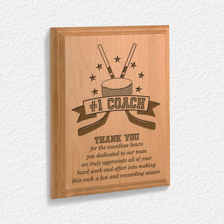 #1 Hockey Coach Plaque and Award