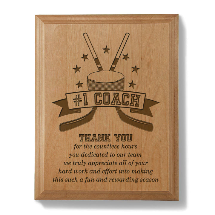 #1 Hockey Coach Plaque and Award