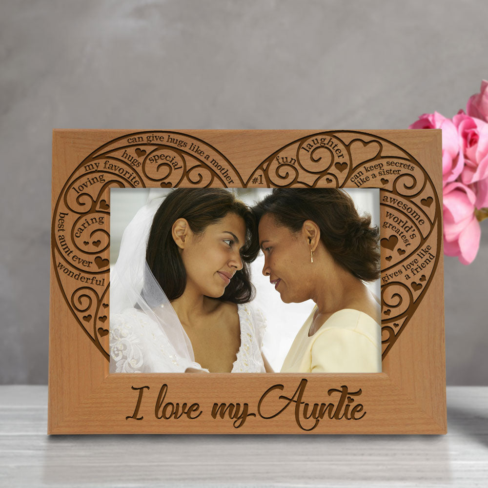 I Love my Auntie Wood Frame