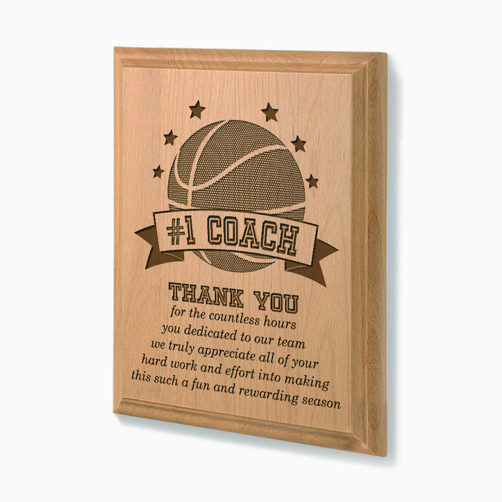 #1 Basketball Coach Plaque and Award