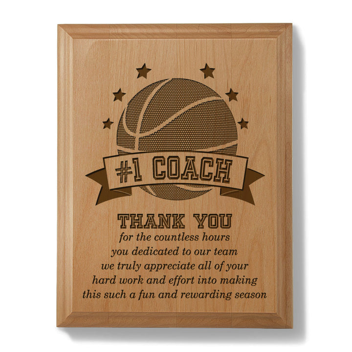 #1 Basketball Coach Plaque and Award