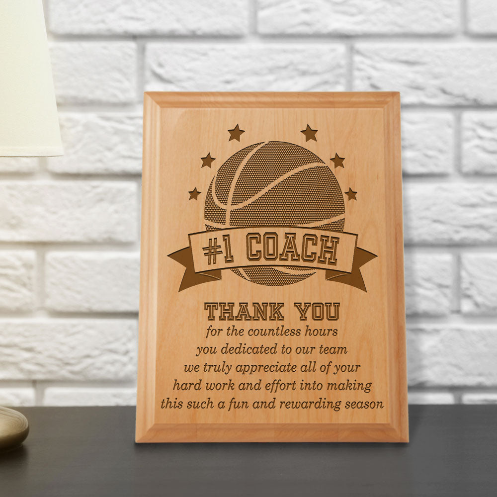 #1 Basketball Coach Plaque and Award