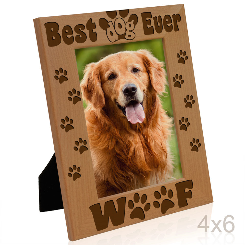 Best Dog Ever Woof Wood Frame