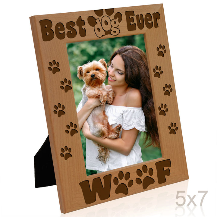 Best Dog Ever Woof Wood Frame