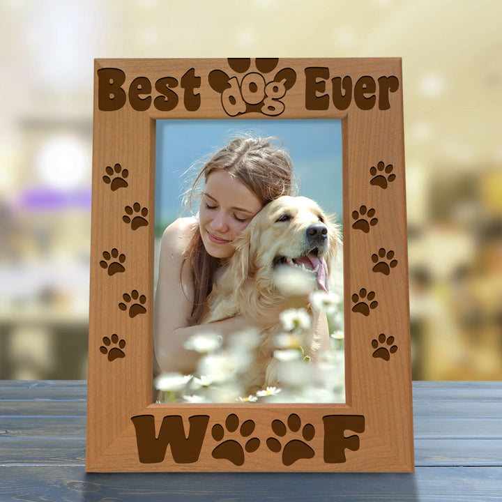 Best Dog Ever Woof Wood Frame