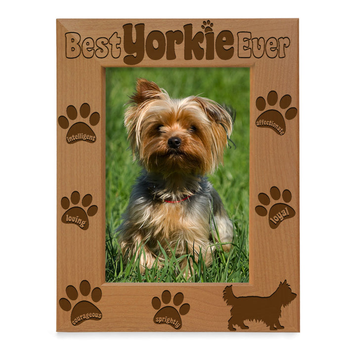 Best Yorkie Ever Wood Frame