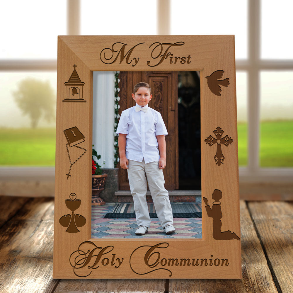 First Holy Communion Wood Frame