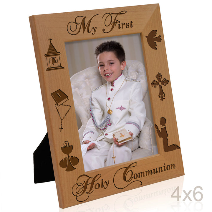 First Holy Communion Wood Frame