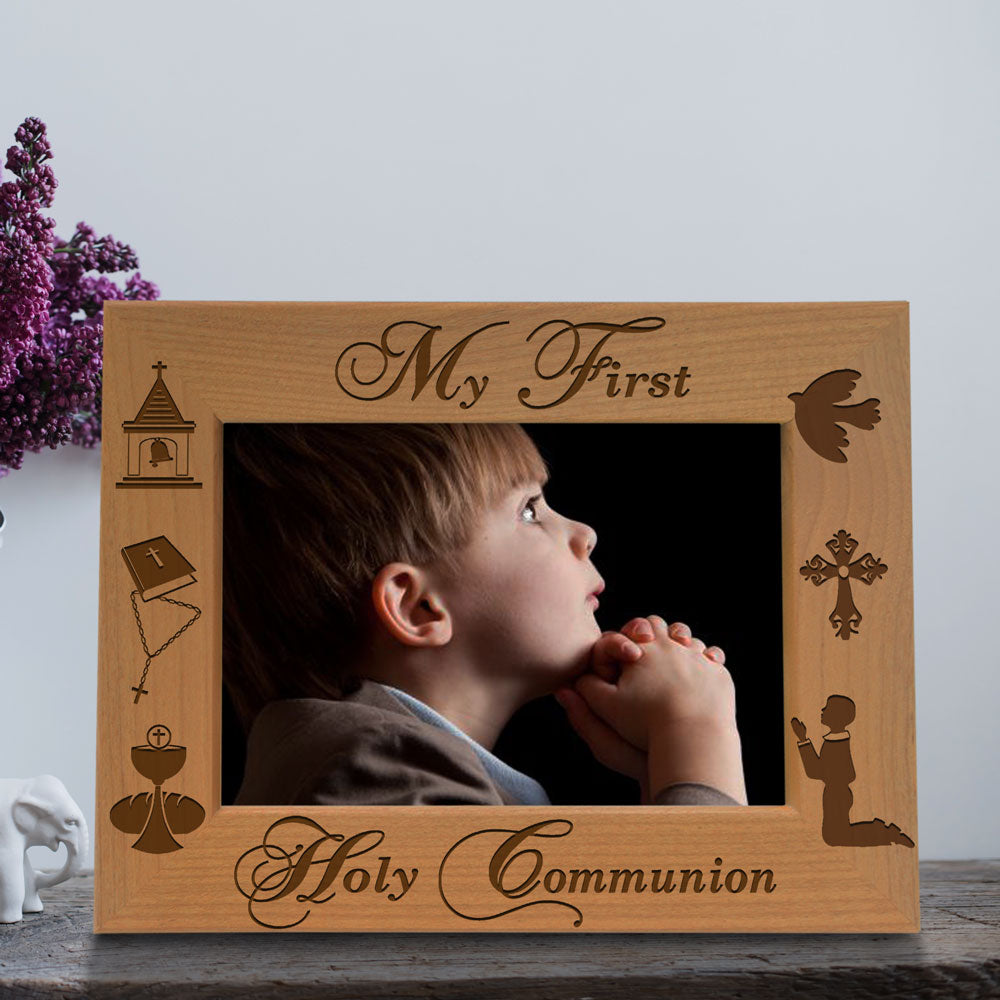 First Holy Communion Wood Frame