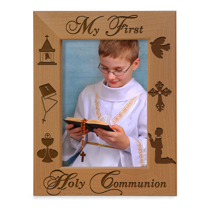 First Holy Communion Wood Frame