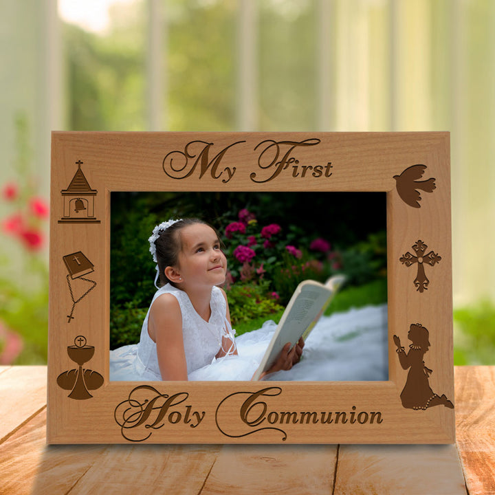 First Holy Communion Wood Frame