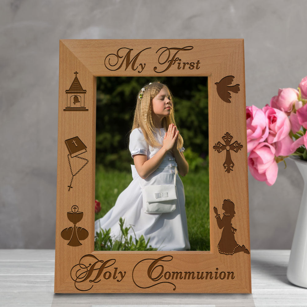 First Holy Communion Wood Frame