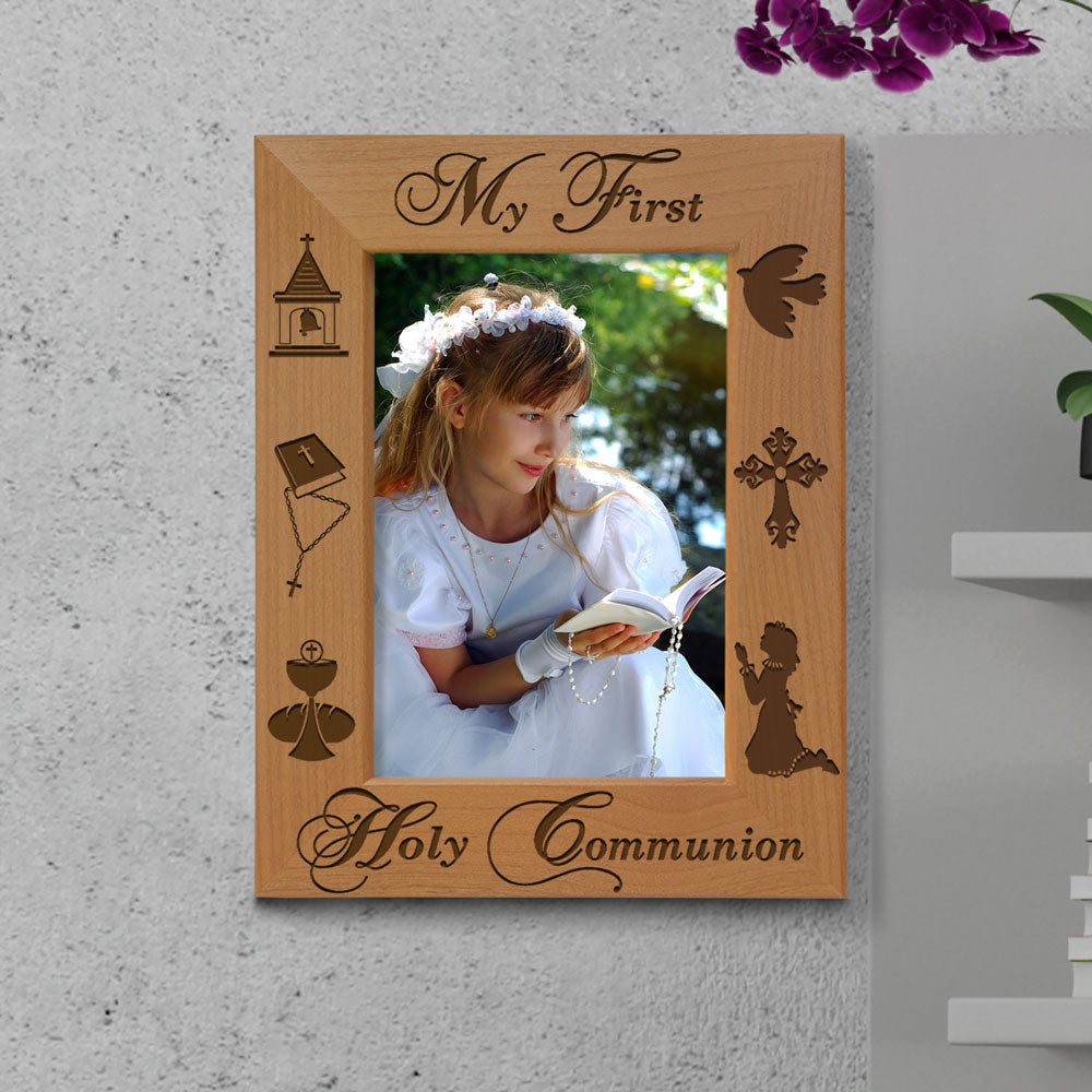 First Holy Communion Wood Frame