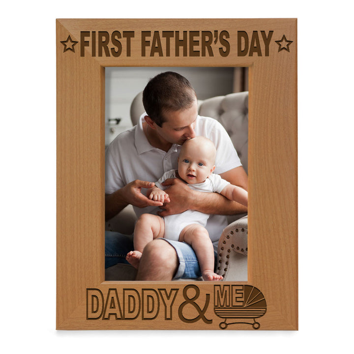 First Father's Day - Stroller Wood Frame