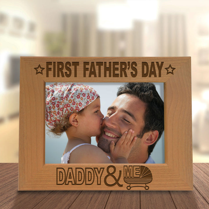 First Father's Day - Stroller Wood Frame