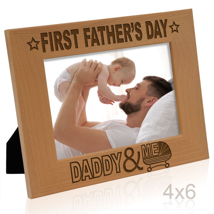 First Father's Day - Stroller Wood Frame