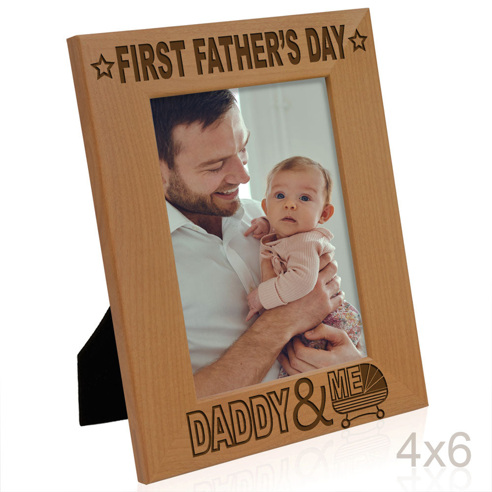 First Father's Day - Stroller Wood Frame