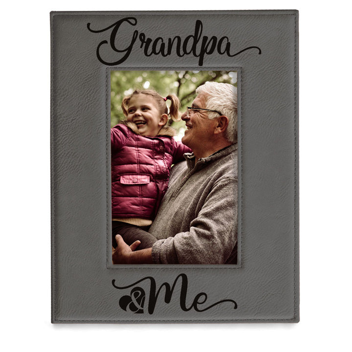 Grandpa and Me Leather Frame