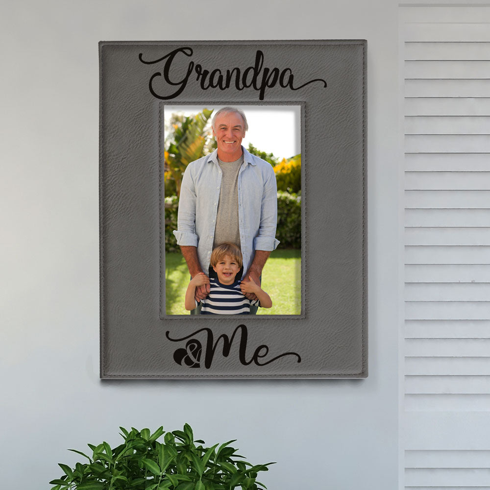 Grandpa and Me Leather Frame