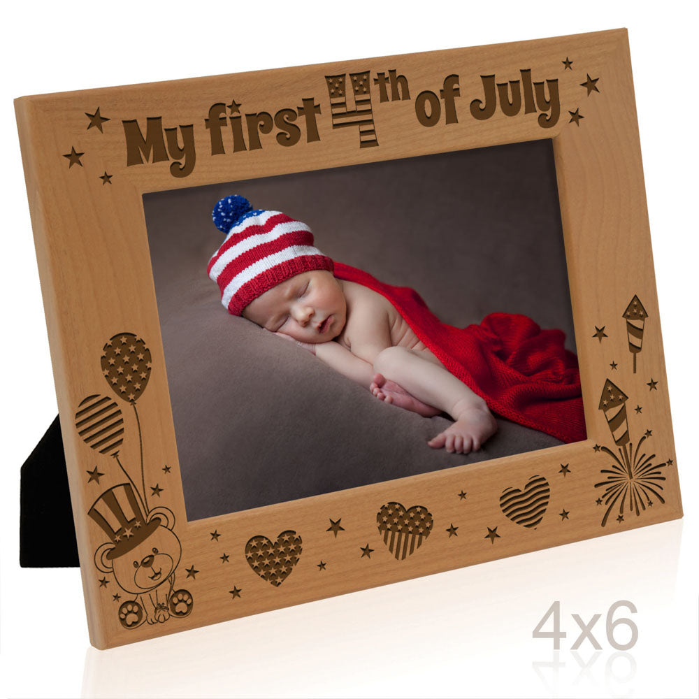 My First 4th of July Wood Frame