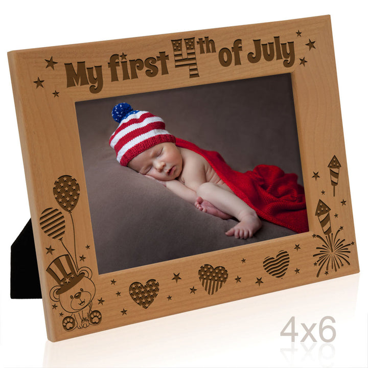 My First 4th of July Wood Frame