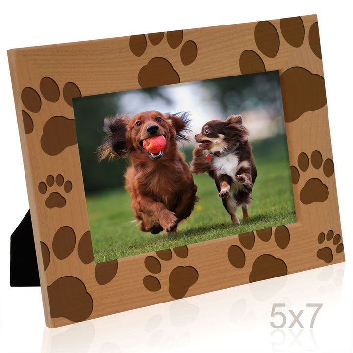 Paws Dog Wood Frame