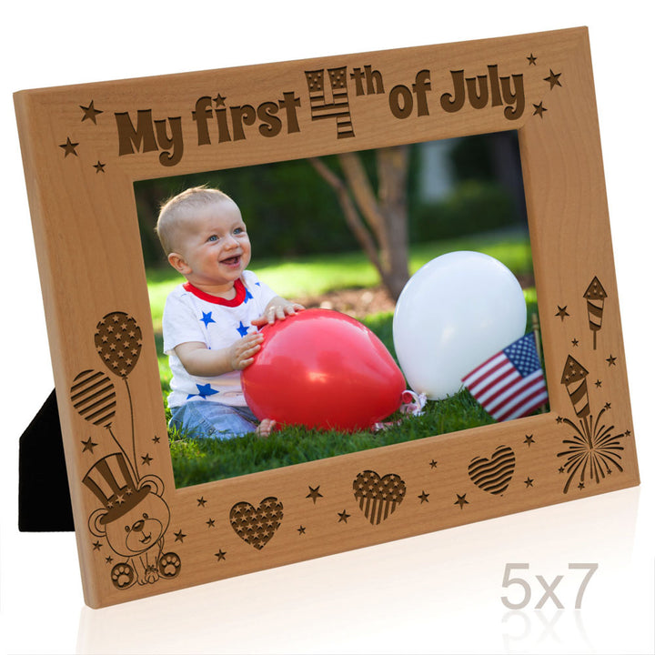 My First 4th of July Wood Frame