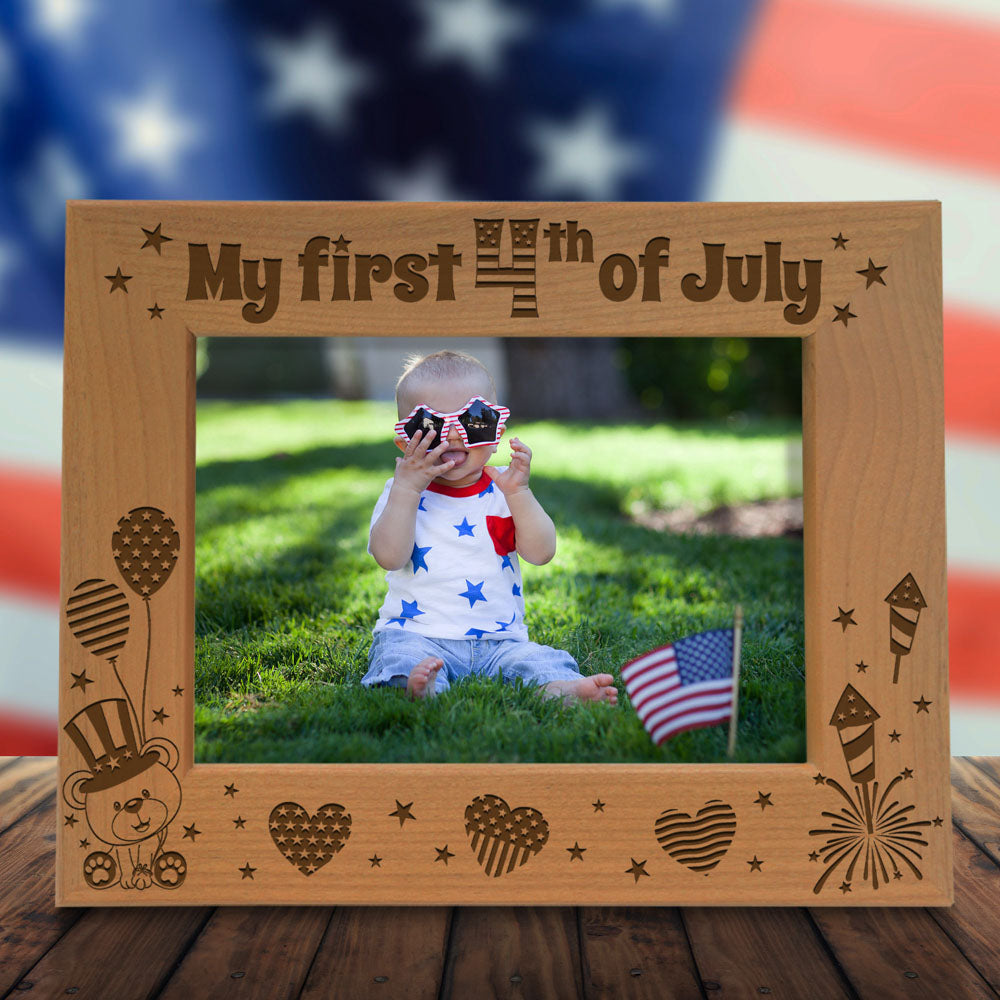 My First 4th of July Wood Frame