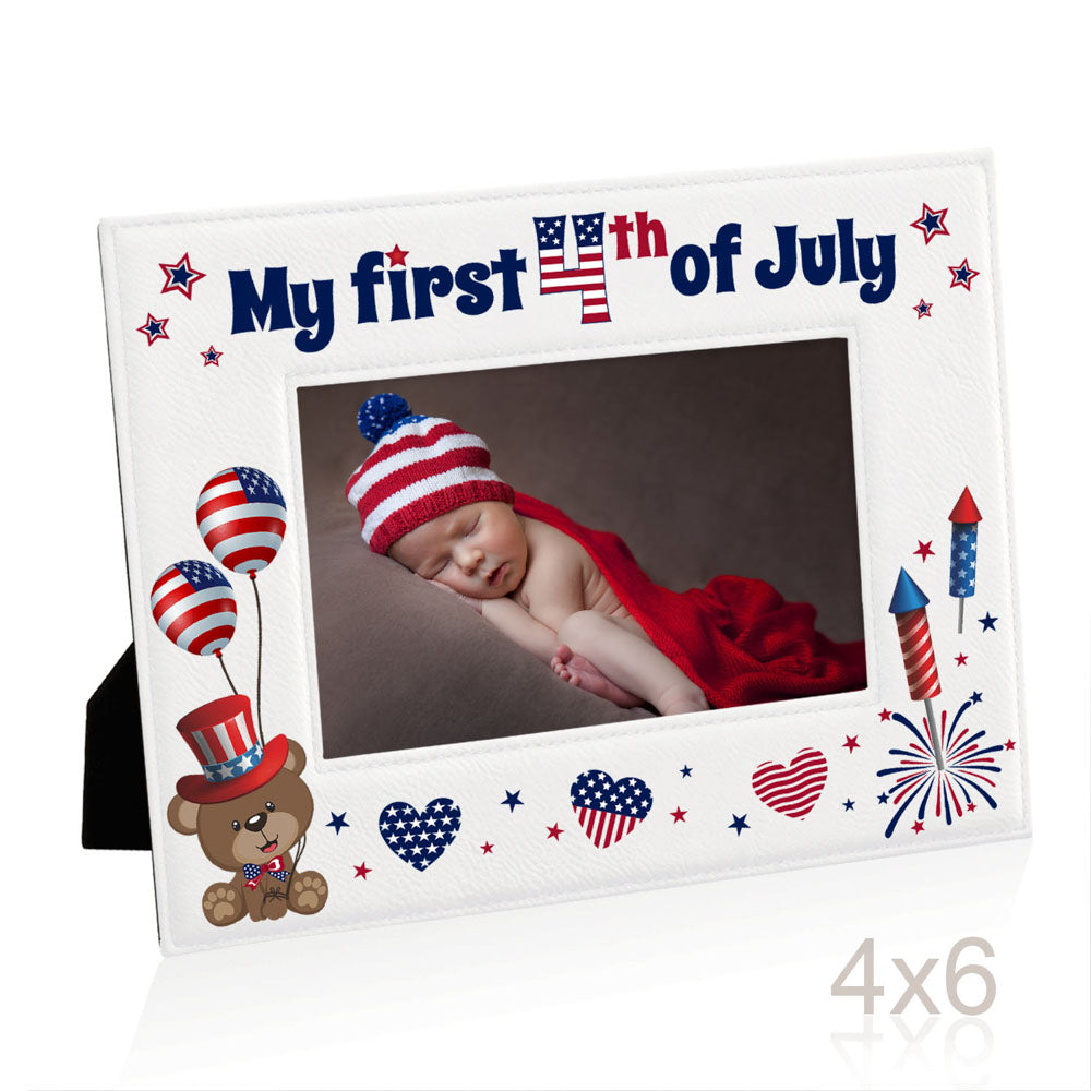 My First 4th of July Color Leather Frame