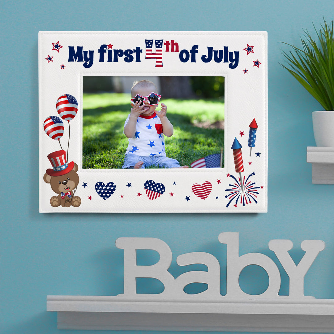 My First 4th of July Color Leather Frame