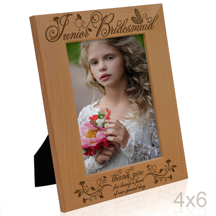 Junior Bridesmaid Wood Frame, Junior Groomsman Wood Frame