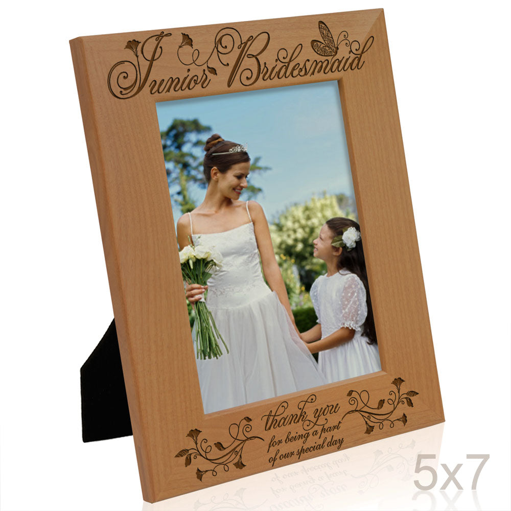 Junior Bridesmaid Wood Frame, Junior Groomsman Wood Frame