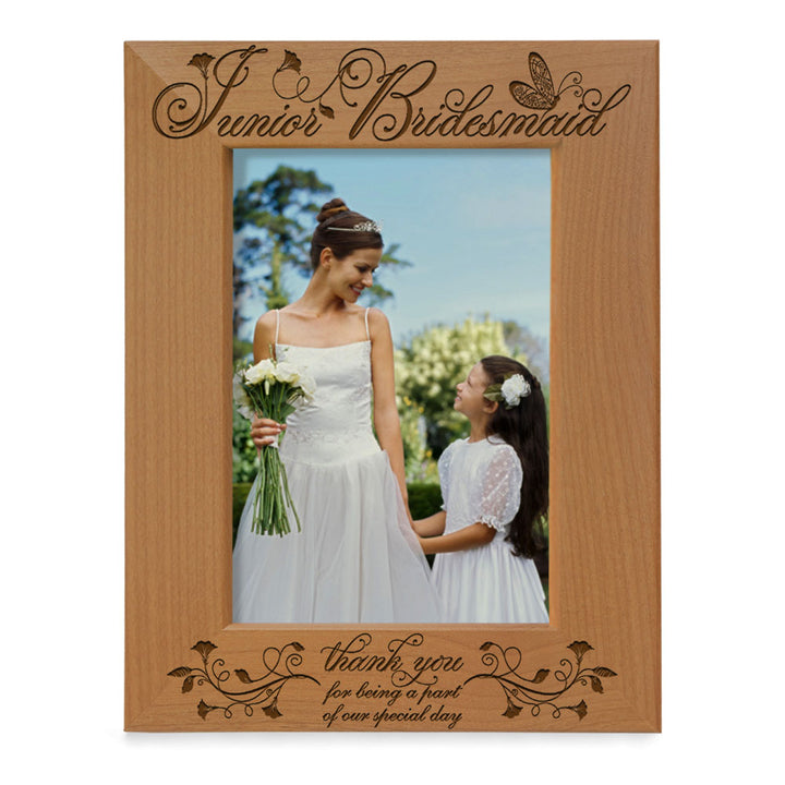 Junior Bridesmaid Wood Frame, Junior Groomsman Wood Frame