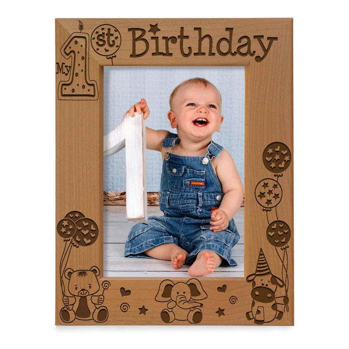 My First Birthday Wood Frame