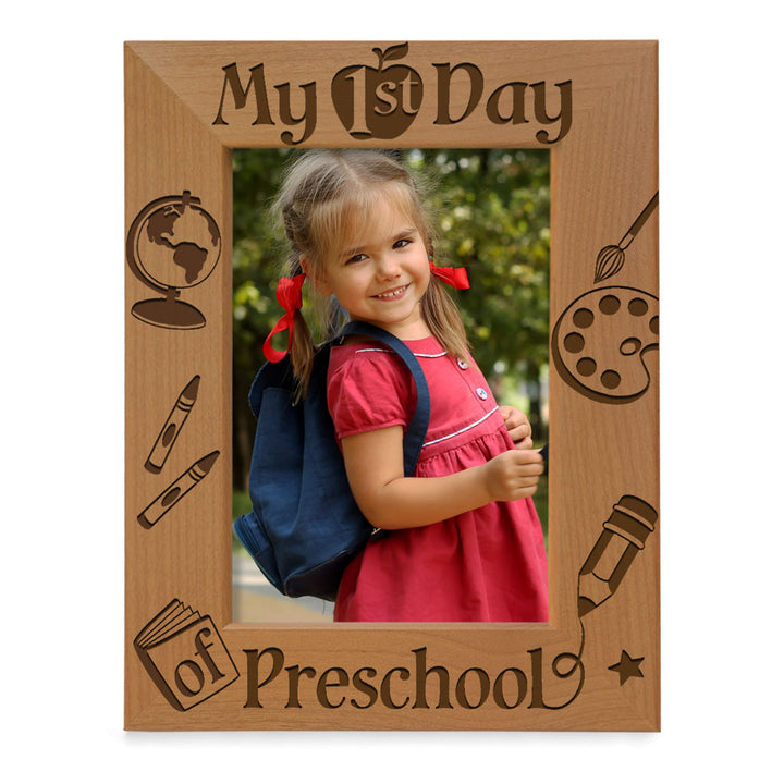 My First Day of Preschool Wood Frame