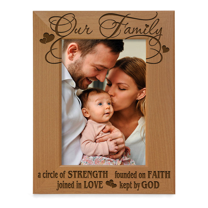 Our Family Circle Wood Frame