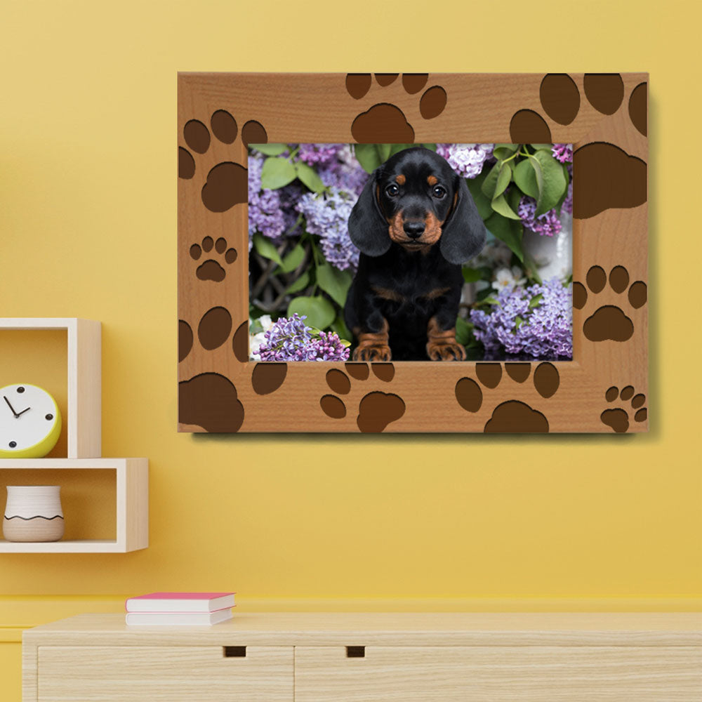 Paws Dog Wood Frame