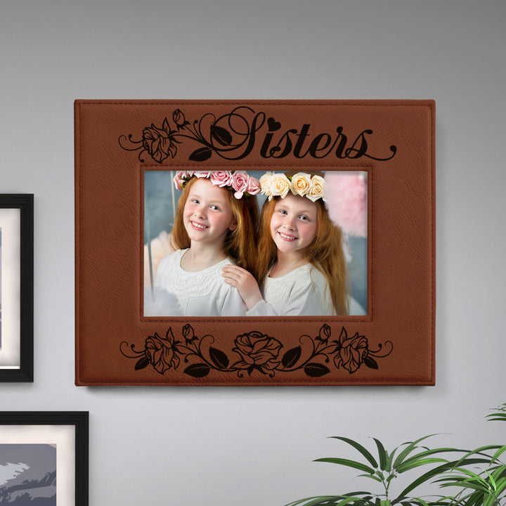 Sisters - Roses Leather Frame