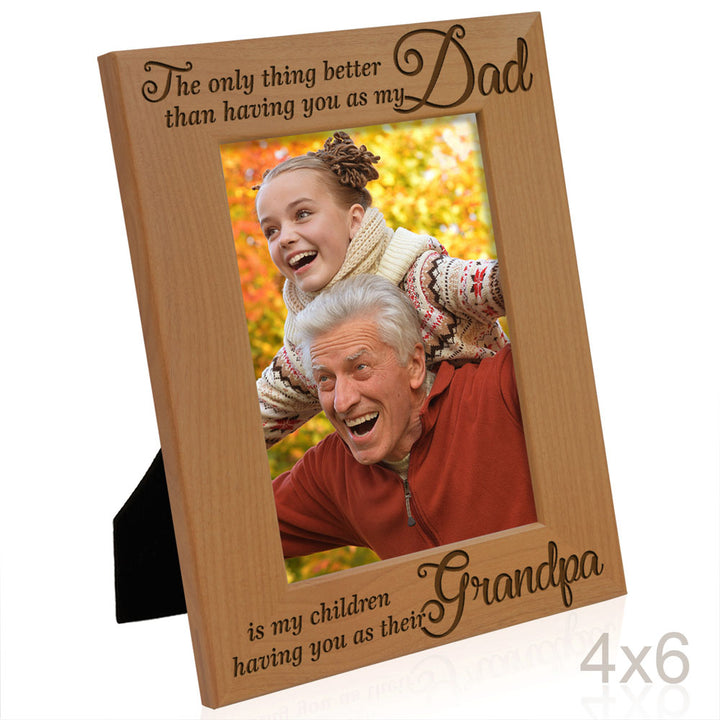 Better than You as My Dad, You as My Children's Grandpa Wood Frame