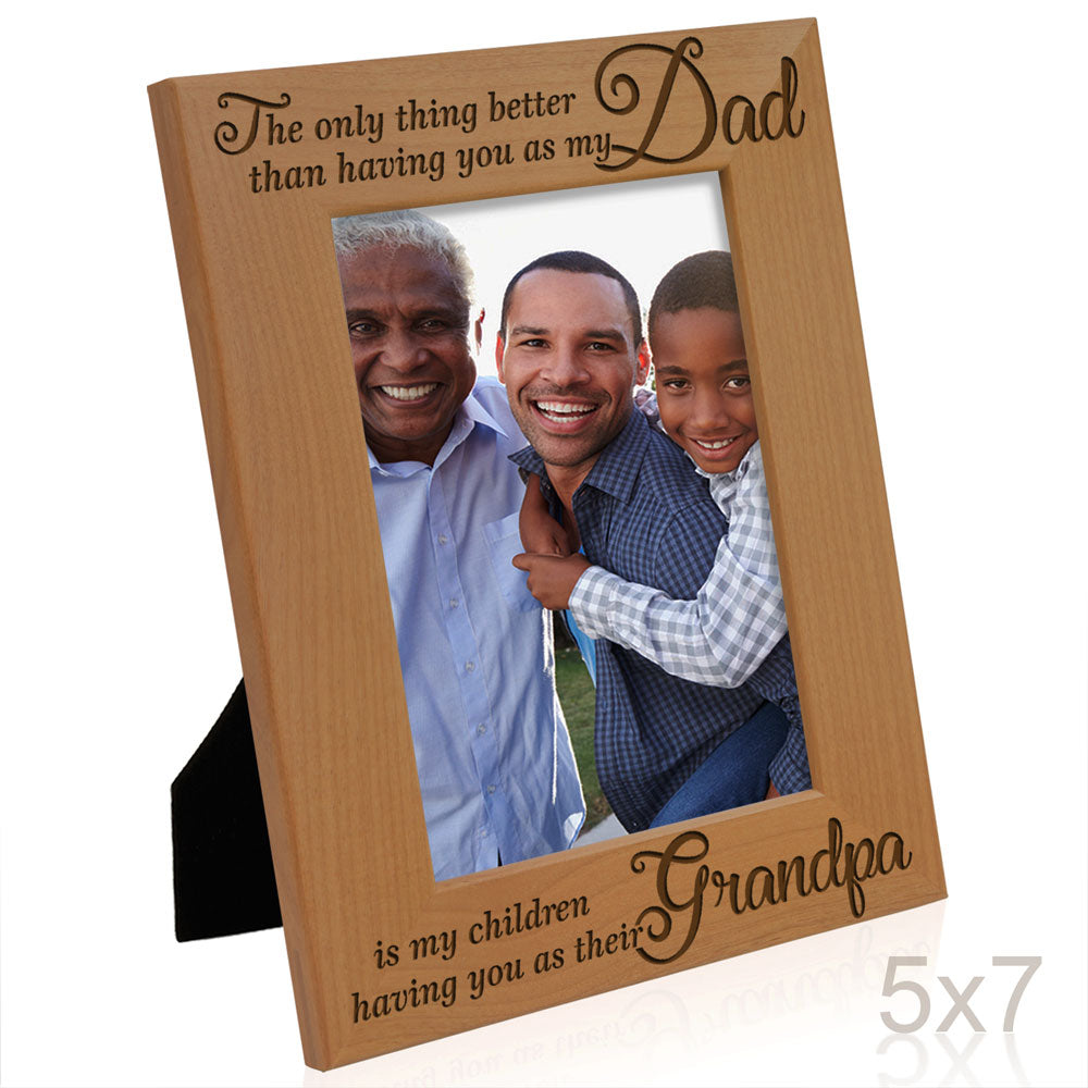 Better than You as My Dad, You as My Children's Grandpa Wood Frame