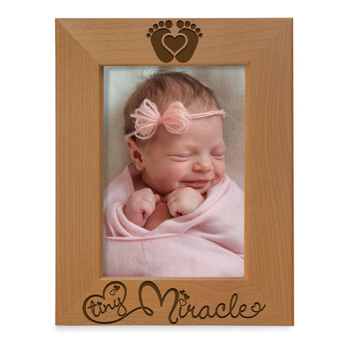 Tiny Miracle New Baby Wood Frame