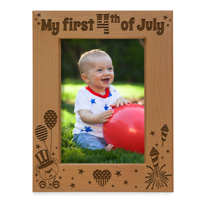 My First 4th of July Wood Frame