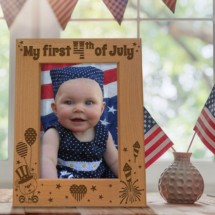 My First 4th of July Wood Frame