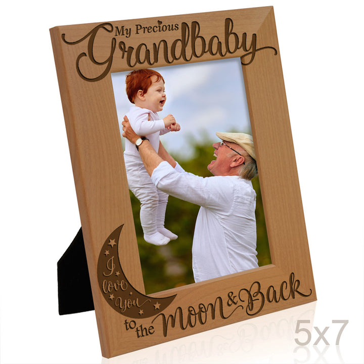 Grandbaby I Love You To The Moon Back Wood Frame