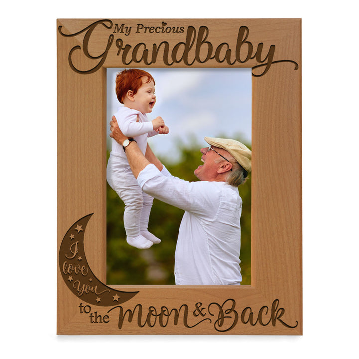 Grandbaby I Love You To The Moon Back Wood Frame