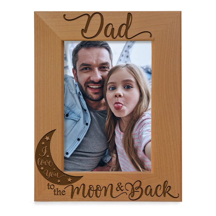 Dad Moon and Back Wood Frame, Daddy Moon and Back Wood Frame